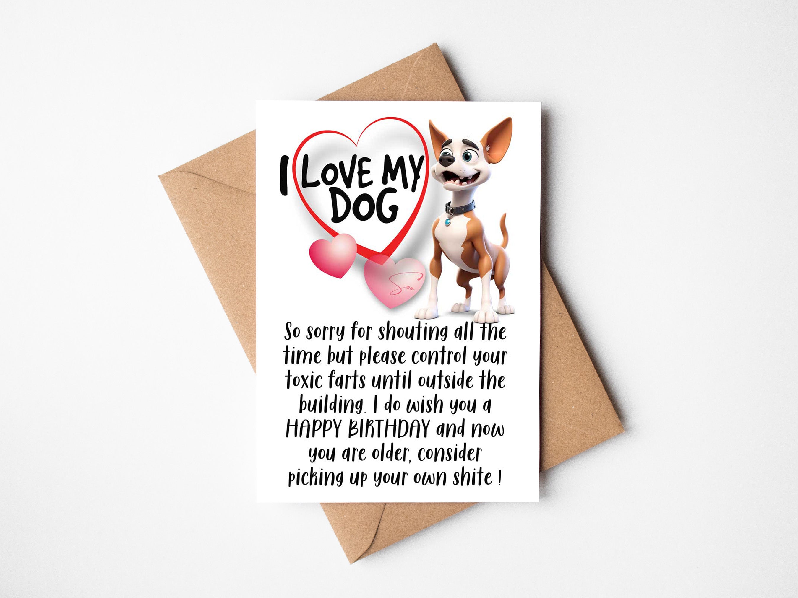 I Love My Dog card