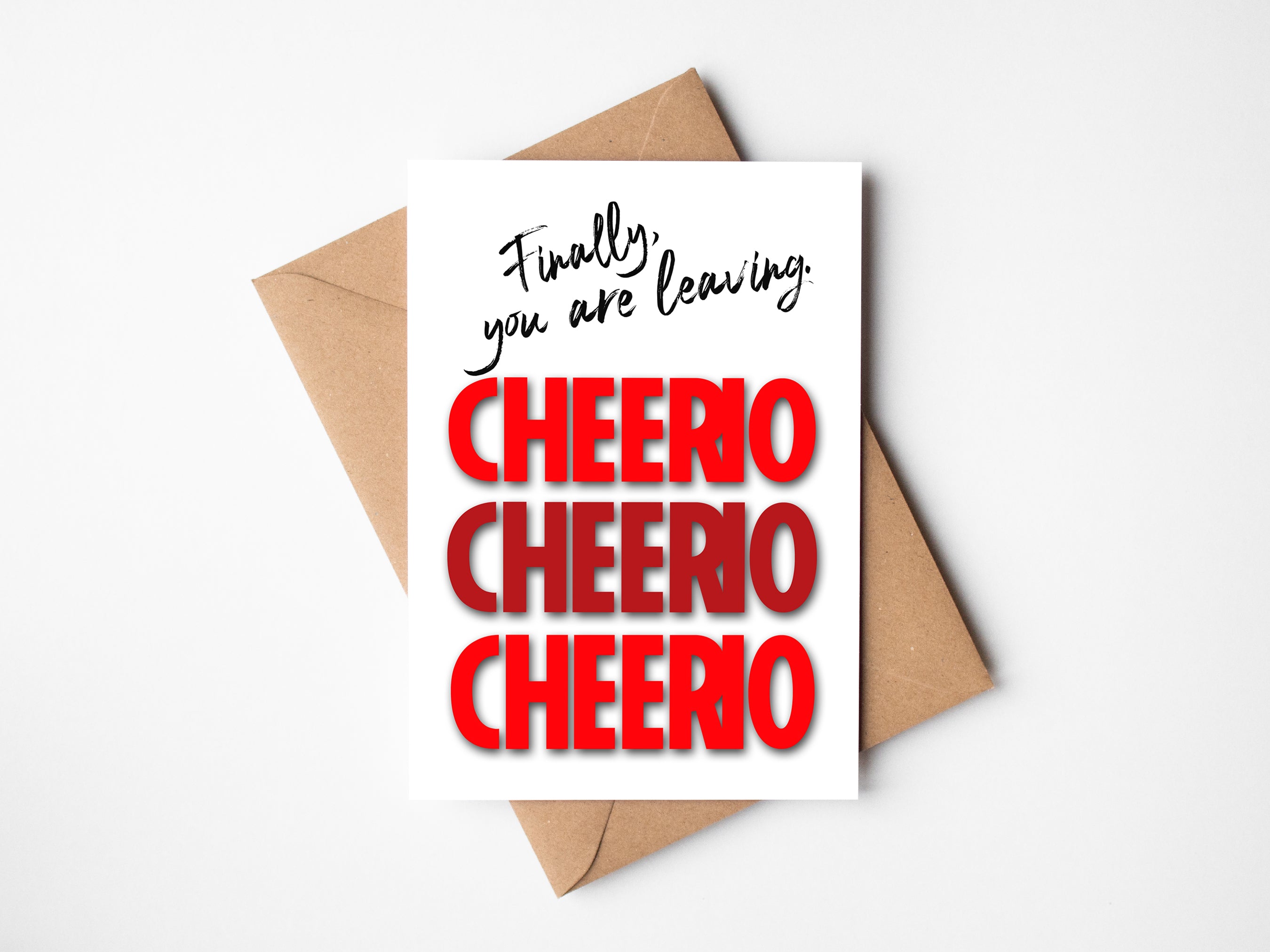 Leaving CHEERIO CHEERIO