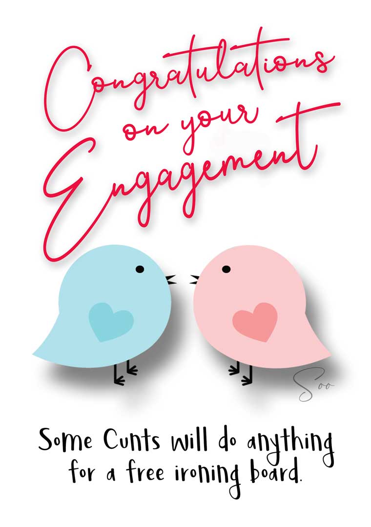 Ironing Board for Engaged Pair.